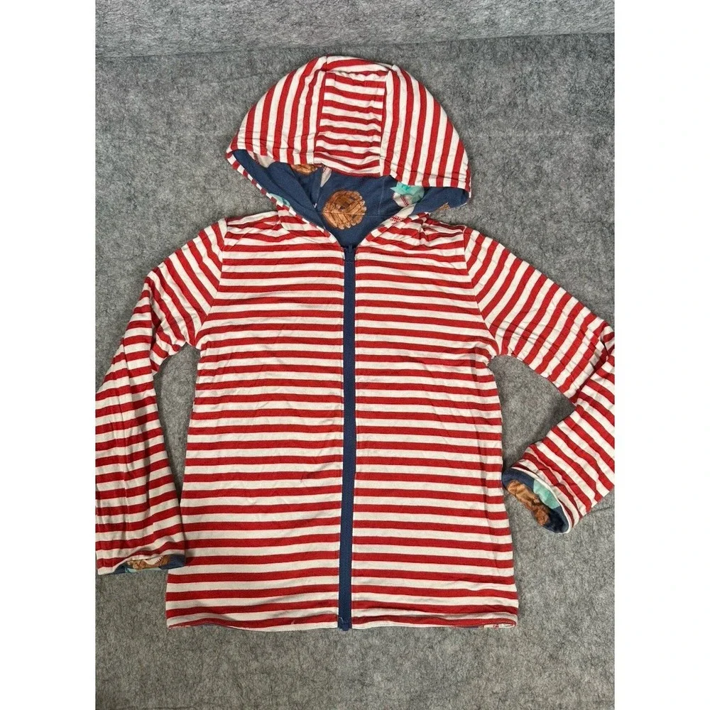 Posh Peanut Reversible Hooded Jacket with Zipper Closure Baseball 3T